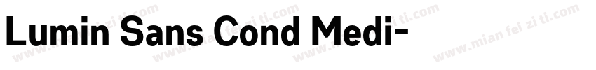 Lumin Sans Cond Medi字体转换